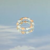 Nymphen-Edelsteinring-Set – Meeres-Sonnenuntergang