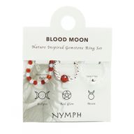 Nymphen-Geist-Edelsteinring-Set – Blutmond