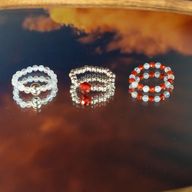 Nymphen-Geist-Edelsteinring-Set – Blutmond