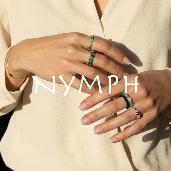 Nymphe – Naturinspirierte Edelstein-Ring-Sets