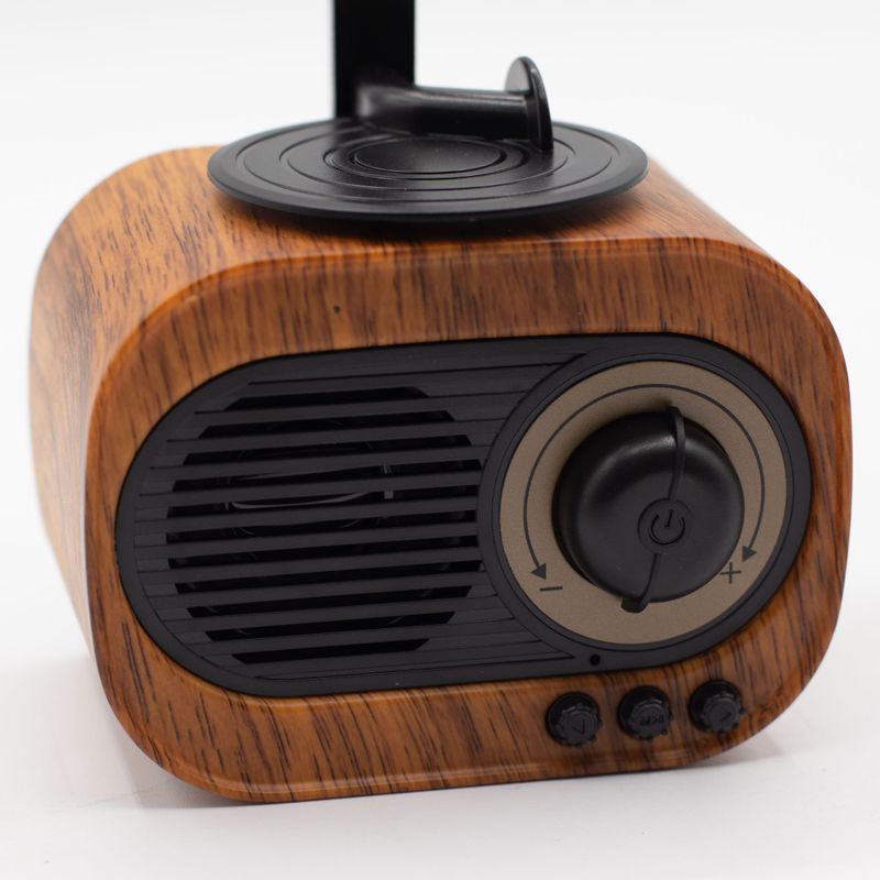 Retro-Mini-Grammophon-Lautsprecher – Bluetooth & FM-Radio – 1 x 5 Watt