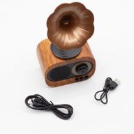 Retro-Mini-Grammophon-Lautsprecher – Bluetooth & FM-Radio – 1 x 5 Watt