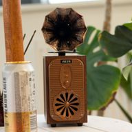 Retro-Grammophon-Lautsprecher (extra laut) – Bluetooth – 8 Watt