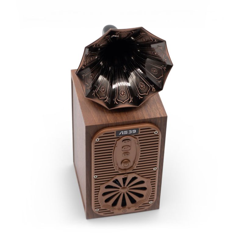 Retro-Grammophon-Lautsprecher (extra laut) – Bluetooth – 8 Watt