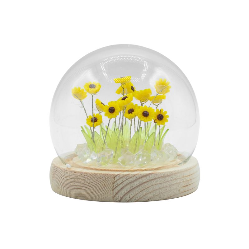Floral Glow Gartenkuppel – 20 Sonnenblumen – LED-USB