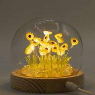 Floral Glow Gartenkuppel – 20 Sonnenblumen – LED-USB
