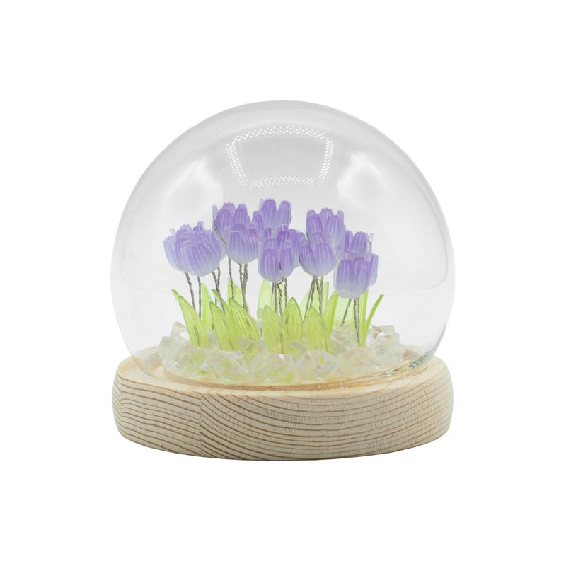Floral Glow Gartenkuppel – 20 Tulpen – LED-USB