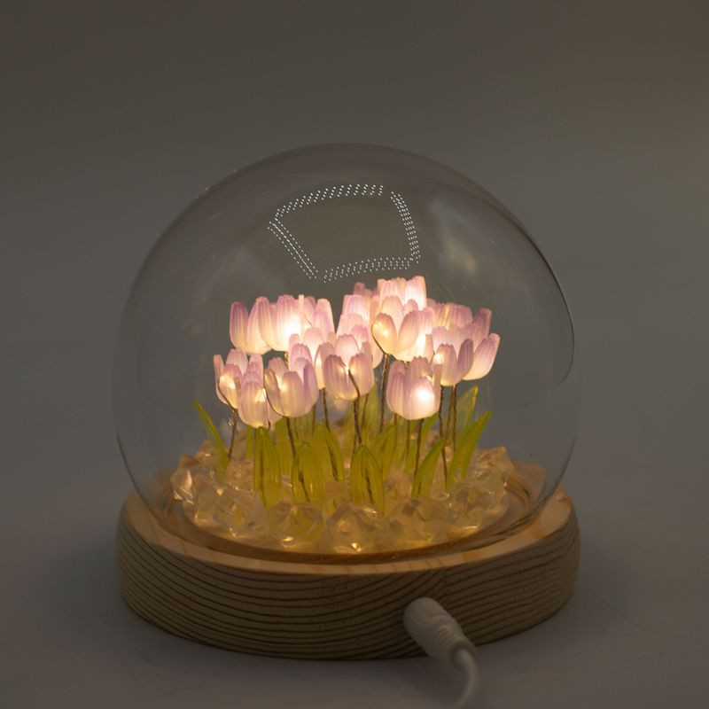 Floral Glow Gartenkuppel – 20 Tulpen – LED-USB