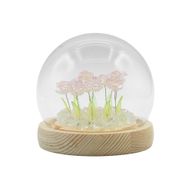 Floral Glow Gartenkuppel – 10 rosa Rosen – LED-USB