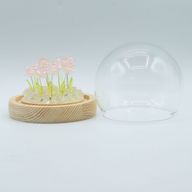 Floral Glow Gartenkuppel – 10 rosa Rosen – LED-USB