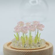 Floral Glow Gartenkuppel – 10 rosa Rosen – LED-USB