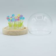 Floral Glow Gartenkuppel – 20 mehrfarbige Tulpen – LED-USB