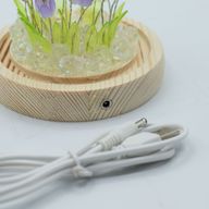 Floral Glow Gartenkuppel – 20 mehrfarbige Tulpen – LED-USB