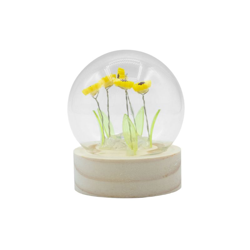 Floral Glow Gartenkuppel – 5 Sonnenblumen – LED-Batterie