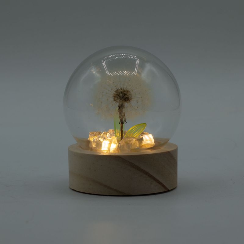Floral Glow Gartenkuppel – 1 Löwenzahn – LED-Batterie