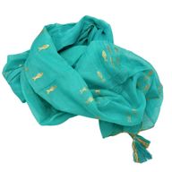 Nomad Sari On the Med Kollektion - Pario - Türkis- und Goldfisch-Design