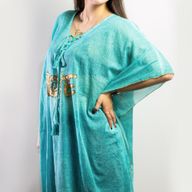 Nomad Sari On the Med Kollektion - Kaftan - Türkis & Gold Liebesdesign