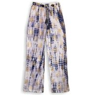 Loungehose - Gold & Blaues griechisches Motiv - Handbemalt M-L