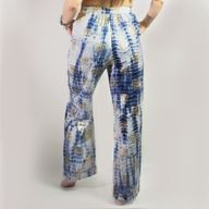 Loungehose - Gold & Blaues griechisches Motiv - Handbemalt M-L