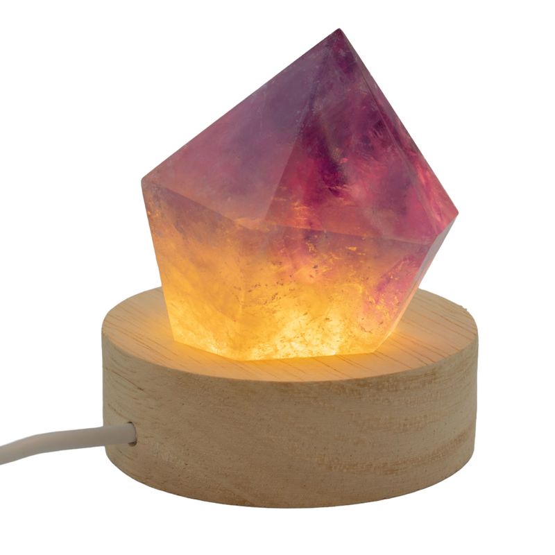 6 cm runder Holz-USB-LED-Ständer - Kühlweiß / Warmweiß / Tageslichtweiß