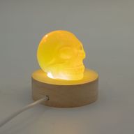 6 cm runder Holz-USB-LED-Ständer - Kühlweiß / Warmweiß / Tageslichtweiß