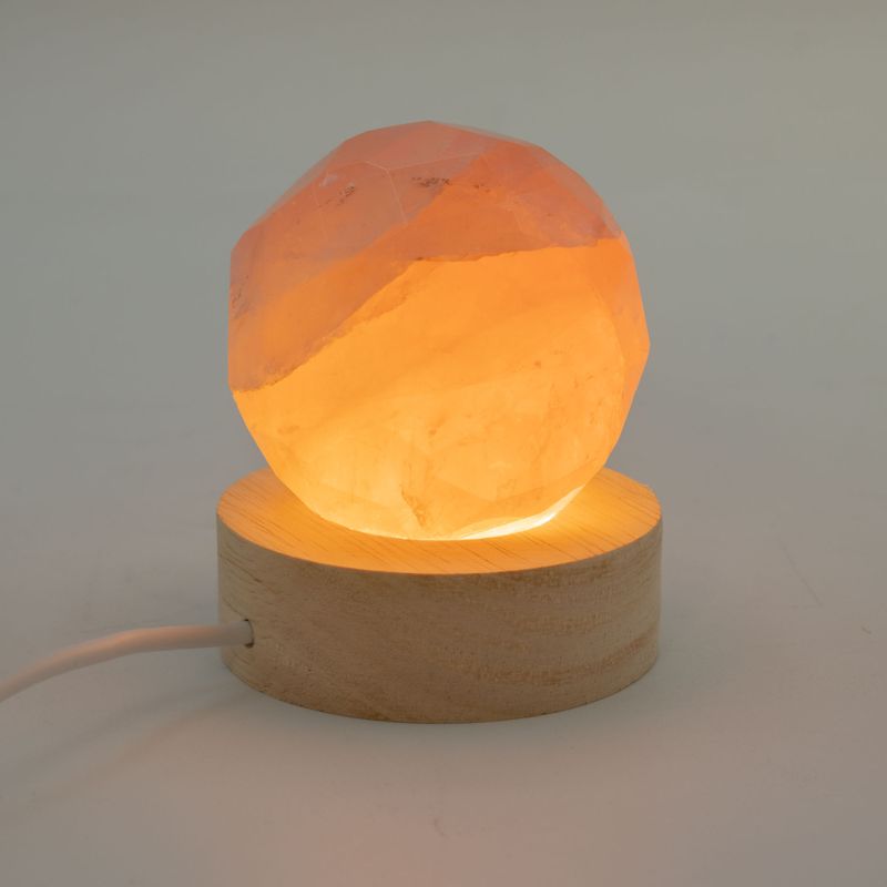 6 cm runder Holz-USB-LED-Ständer - Kühlweiß / Warmweiß / Tageslichtweiß