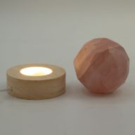 6 cm runder Holz-USB-LED-Ständer - Kühlweiß / Warmweiß / Tageslichtweiß