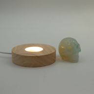 8 cm runder USB-LED-Ständer aus Holz – Kalt-/Warm-/Tageslicht
