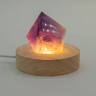 8 cm runder USB-LED-Ständer aus Holz – Kalt-/Warm-/Tageslicht