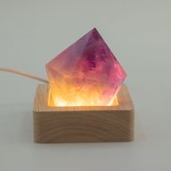 6 cm quadratischer USB-LED-Ständer aus Holz – Kalt-/Warm-/Tageslicht