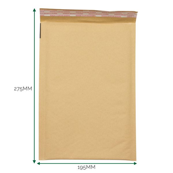 Gepolsterter Kraftpapier-Luftpolsterumschlag (195x275+40mm)