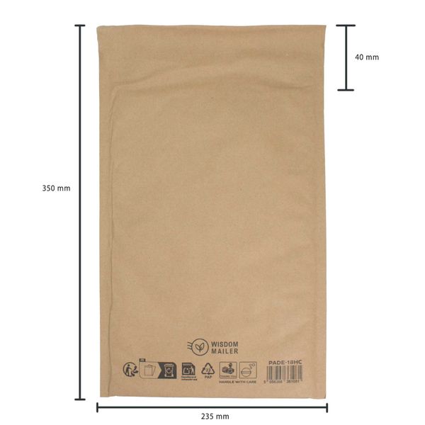 Kraftpapier-gepolsterter Wabenumschlag (235x350+40mm)