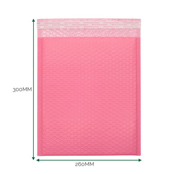 Rosa Poly-Luftpolsterumschlag (260x300+40mm)