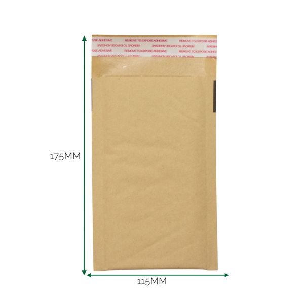 Gepolsterter Kraftpapier-Luftpolsterumschlag (115x175+40mm)