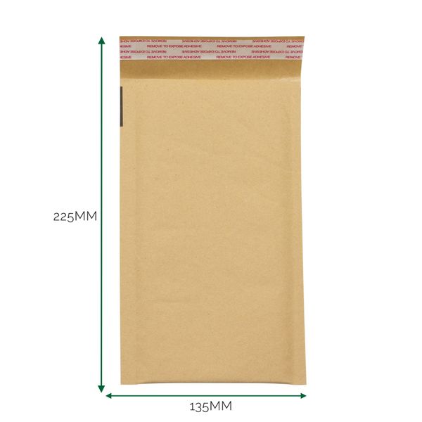 Gepolsterter Kraftpapier-Luftpolsterumschlag (135x225+40mm)