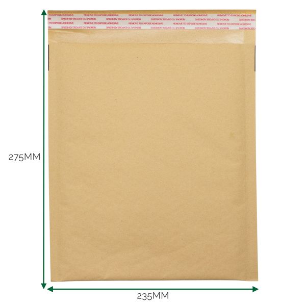 Gepolsterter Kraftpapier-Luftpolsterumschlag (235x275+40mm)