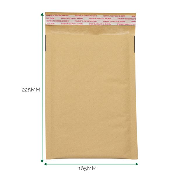 Gepolsterter Kraftpapier-Luftpolsterumschlag (165x225+40mm)