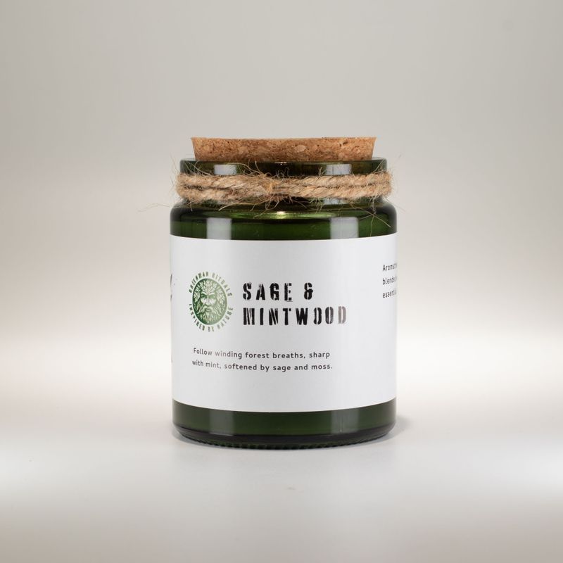 Woodwick Soja-Kerze - Salbei & Mintwood
