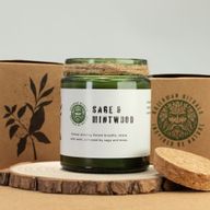 Woodwick Soja-Kerze - Salbei & Mintwood