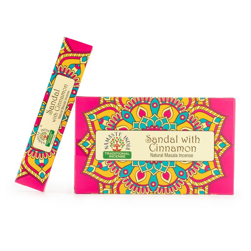 Namaste Mandala Masala Räucherstäbchen – Sandale mit Zimt