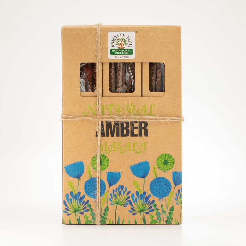 Natürliches botanisches Masala-Räucherstäbchen – Amber