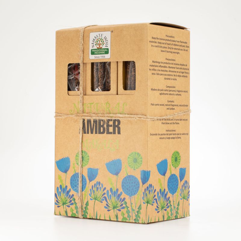 Natürliches botanisches Masala-Räucherstäbchen – Amber