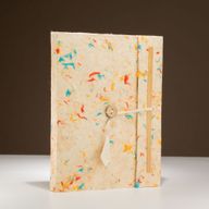 Großes Lokta-Notizbuch aus Baumwolle in verschiedenen Farben (21 x 15 cm) – 45 Blätter – inkl. Lesezeichen