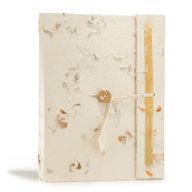 Großes Lokta-Notizbuch mit gemischten Blumen (21 x 15 cm) – 45 Blätter – inkl. Lesezeichen
