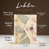 Med Lokta Bougainvillea Notizbuch Lrg (15x12cm) - 45 Blätter