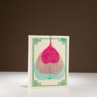 Med Lokta Bodhi Blatt-Notizbuch Lrg (15x12cm) - 45 Blätter (sortiert)