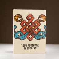 Großes Lokta Inspiration Notizbuch (21x15cm) - 45 Blätter - Dein Potenzial - inkl. Lesezeichen