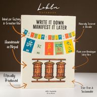 Großes Lokta Inspiration Notizbuch (21x15cm) - 45 Blätter - Schreib es auf - inkl. Lesezeichen