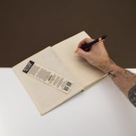 Großes Lokta Inspiration Notizbuch (21x15cm) - 45 Blätter - Schreib es auf - inkl. Lesezeichen