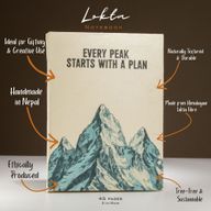 Großes Lokta Inspiration Notizbuch (21x15cm) - 45 Blätter - Every Peak - inkl. Lesezeichen